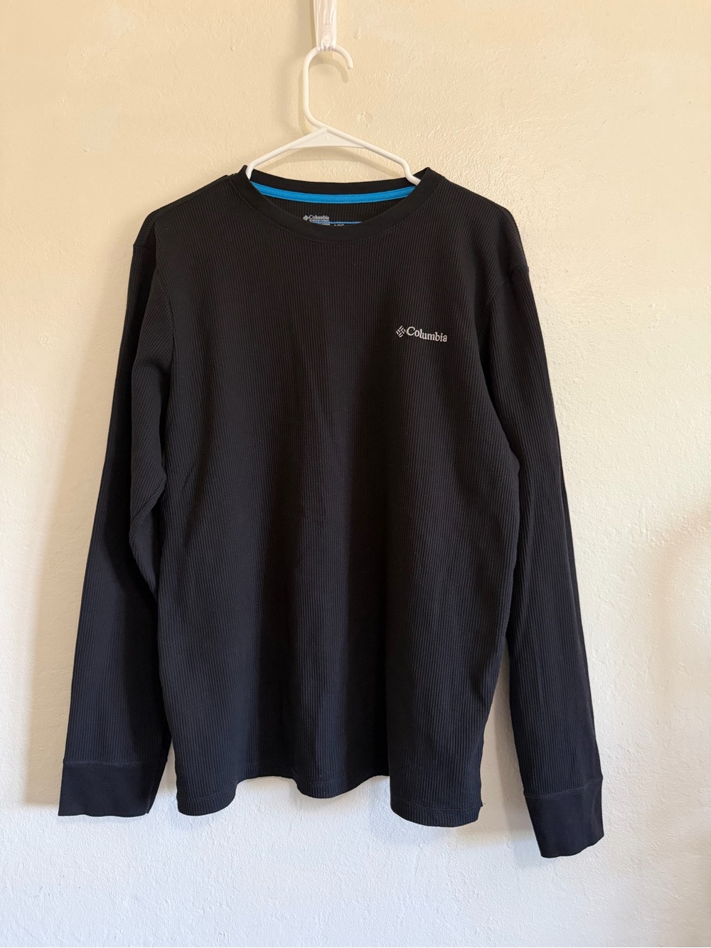 Columbia Black Thermal Waffle Knit Long-Sleeve Top
